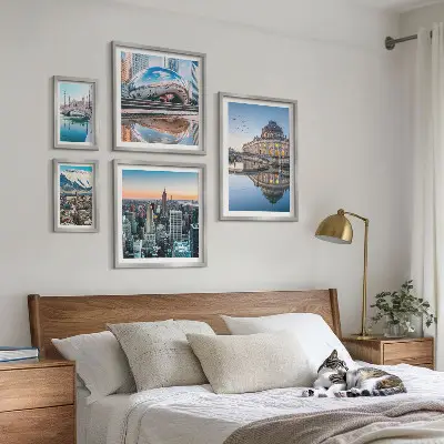 Bildergalerie-Set für die Wand mit Stadtlandschaften, Architektur und Natur