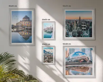 Bildergalerie-Set für die Wand mit Stadtlandschaften, Architektur und Natur