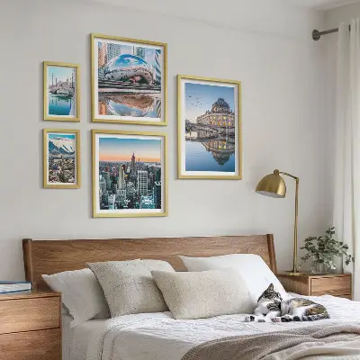 Bildergalerie-Set für die Wand mit Stadtlandschaften, Architektur und Natur