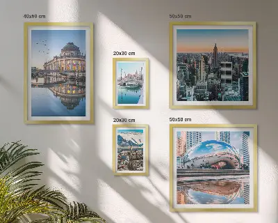 Bildergalerie-Set für die Wand mit Stadtlandschaften, Architektur und Natur