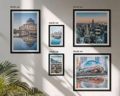 Bildergalerie-Set für die Wand mit Stadtlandschaften, Architektur und Natur