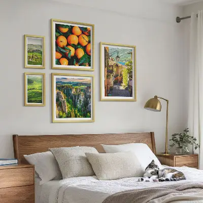 Modernes Wandbilder-Set mit bezaubernden ländlichen Landschaften