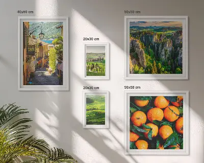 Modernes Wandbilder-Set mit bezaubernden ländlichen Landschaften