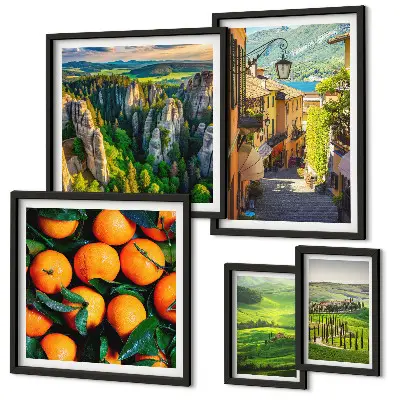 Modernes Wandbilder-Set mit bezaubernden ländlichen Landschaften