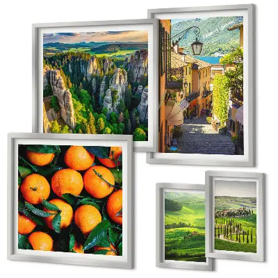 Modernes Wandbilder-Set mit bezaubernden ländlichen Landschaften