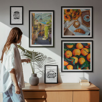 Bildergalerie-set für die wand Caféblick auf die Straßen