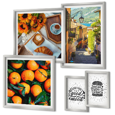 Bildergalerie-set für die wand Caféblick auf die Straßen