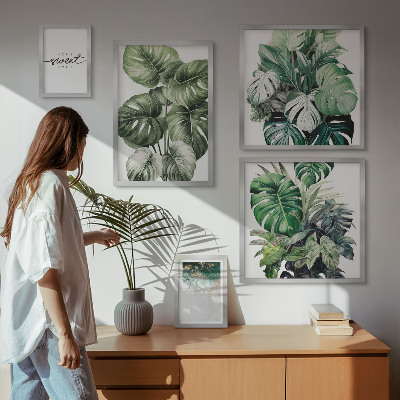 Modernes wandbilder-set Moderne Pflanzenmotive