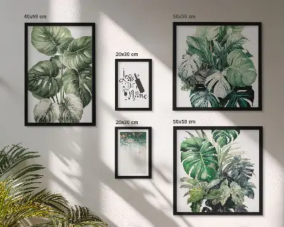 Bildergalerie-Set für die Wand mit abstrakten Pflanzenmotiven