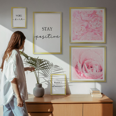 Bilderset fürs sofa Motivierende Blumenzitate