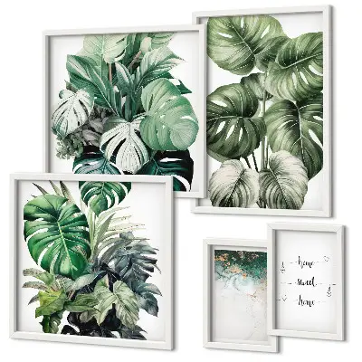 Bildergalerie-Set für die Wand mit modernen Pflanzeninspirationen