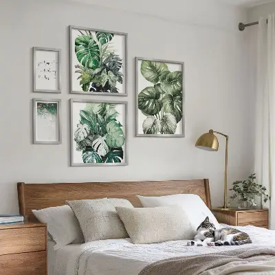 Bildergalerie-Set für die Wand mit modernen Pflanzeninspirationen