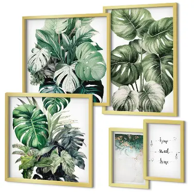 Bildergalerie-Set für die Wand mit modernen Pflanzeninspirationen