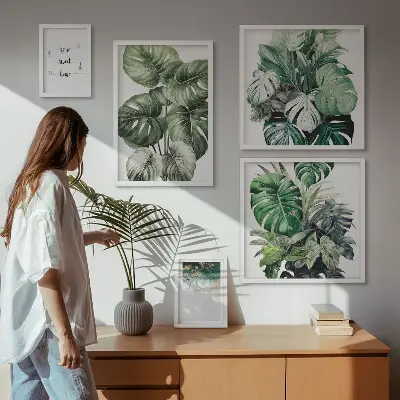 Bildergalerie-Set für die Wand mit modernen Pflanzeninspirationen