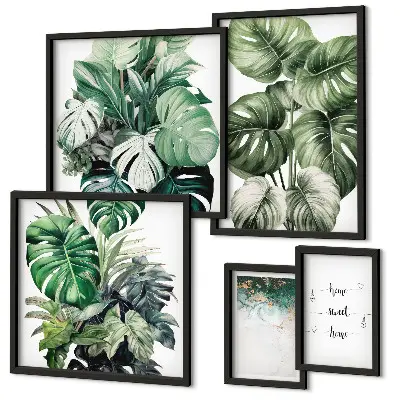 Bildergalerie-Set für die Wand mit modernen Pflanzeninspirationen