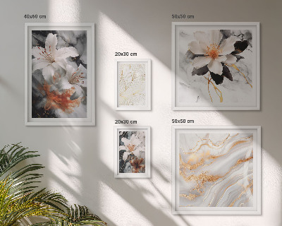 Bildergalerie-set für die wand Eleganter floraler Marmorhintergrund