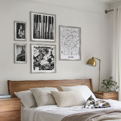 Bilderset fürs sofa Elegante Architektur im Pariser Stil