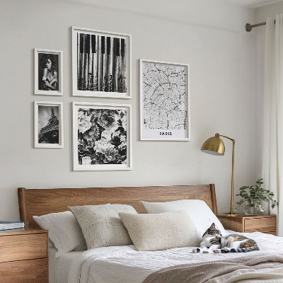 Bilderset fürs sofa Elegante Architektur im Pariser Stil