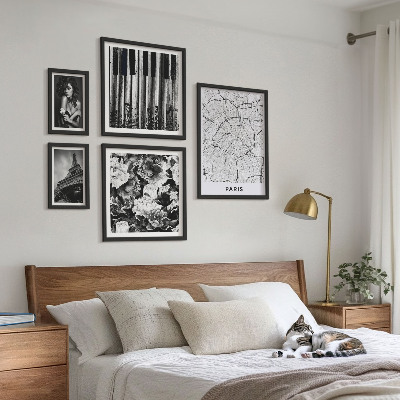 Bilderset fürs sofa Elegante Architektur im Pariser Stil