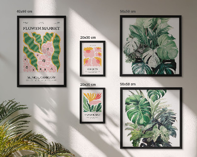 Modernes wandbilder-set Pflanzenmotive, Boho-Blumen