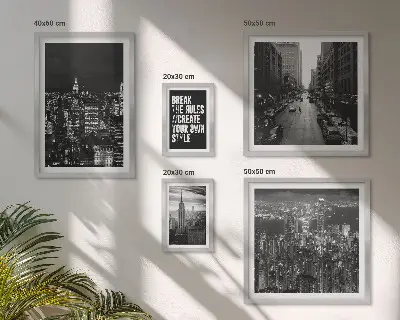 Wandbilder-Set mit Schwarz-Weiß-Ansichten von New York City