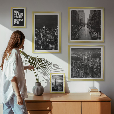 Bildergalerie-set für die wand Schwarz-Weiß-Ansichten von New York City