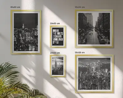 Wandbilder-Set mit Schwarz-Weiß-Ansichten von New York City