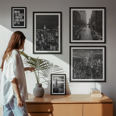 Bildergalerie-set für die wand Schwarz-Weiß-Ansichten von New York City