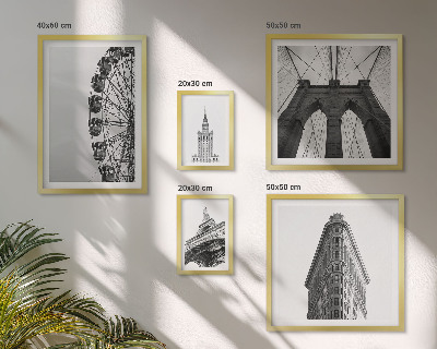 Modernes wandbilder-set Schwarz-weiße Großstadtarchitektur
