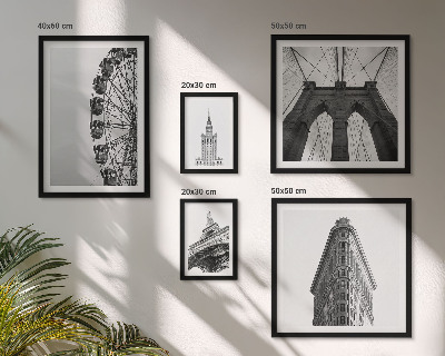 Modernes wandbilder-set Schwarz-weiße Großstadtarchitektur