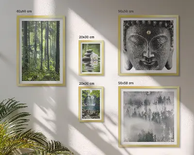 Bilderset fürs Sofa mit entspannenden Zen-Naturmotiven