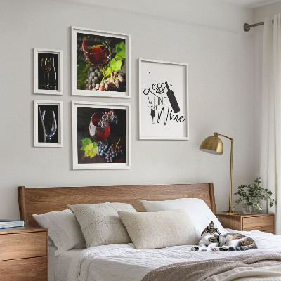 Bildergalerie-set für die wand Stilvoller Wein und Accessoires