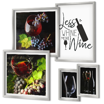 Bildergalerie-set für die wand Stilvoller Wein und Accessoires