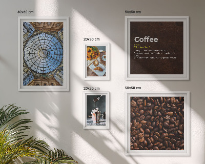 Modernes wandbilder-set Kaffeegebäck im rustikalen Stil