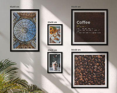 Modernes wandbilder-set Kaffeegebäck im rustikalen Stil