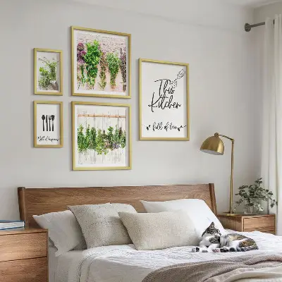 Bilderset Rustikale Kräuterinspirationen für das Sofa