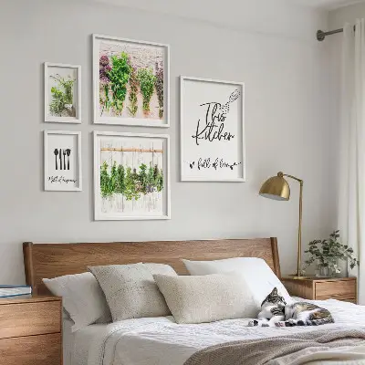 Bilderset Rustikale Kräuterinspirationen für das Sofa
