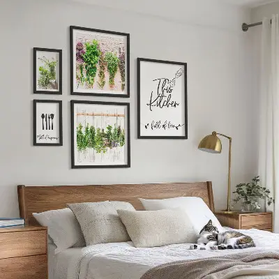 Bilderset Rustikale Kräuterinspirationen für das Sofa