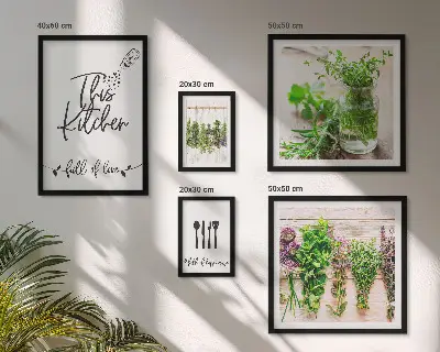 Wandbilder-Set Küchenkräuter modernes Design Kochen