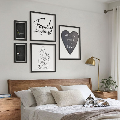 Bilderset fürs sofa Familienwerte, Liebe, Nähe