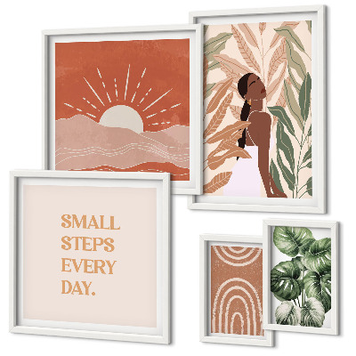Bildergalerie-set für die wand Pflanzenmotiv im Boho-Stil