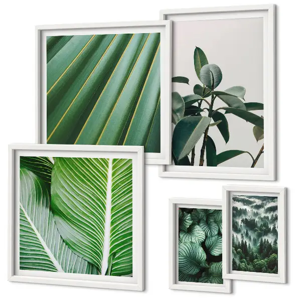 Bildergalerie-Set für die Wand mit Inspirationen durch tropische Pflanzen