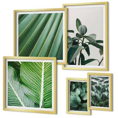 Bildergalerie-Set für die Wand mit Inspirationen durch tropische Pflanzen