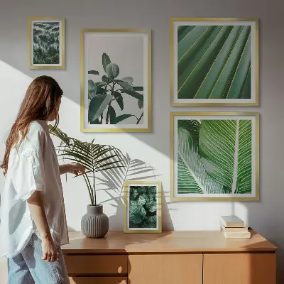 Bildergalerie-Set für die Wand mit Inspirationen durch tropische Pflanzen
