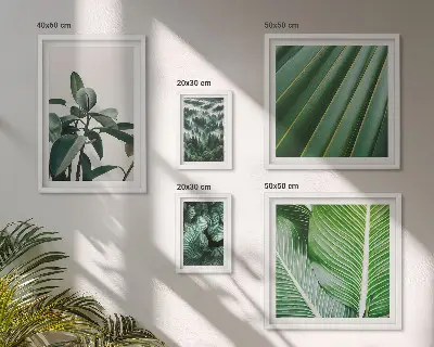 Bildergalerie-Set für die Wand mit Inspirationen durch tropische Pflanzen