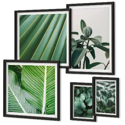 Bildergalerie-Set für die Wand mit Inspirationen durch tropische Pflanzen
