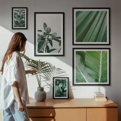 Bildergalerie-Set für die Wand mit Inspirationen durch tropische Pflanzen