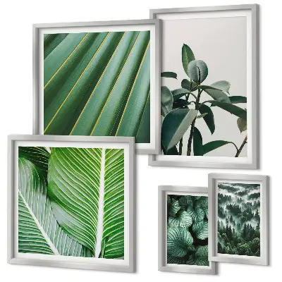 Bildergalerie-Set für die Wand mit Inspirationen durch tropische Pflanzen