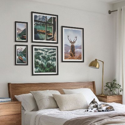 Modernes wandbilder-set Natur, Wildtiere, Berge