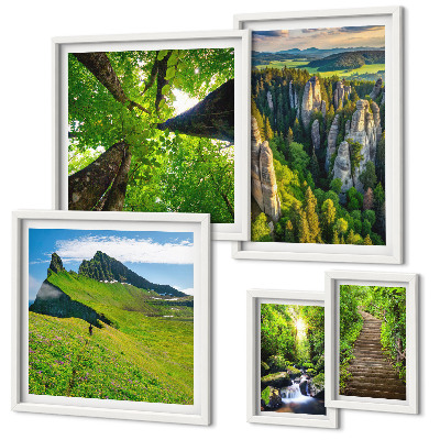 Bildergalerie-set für die wand Grüne Landschaften Naturwege